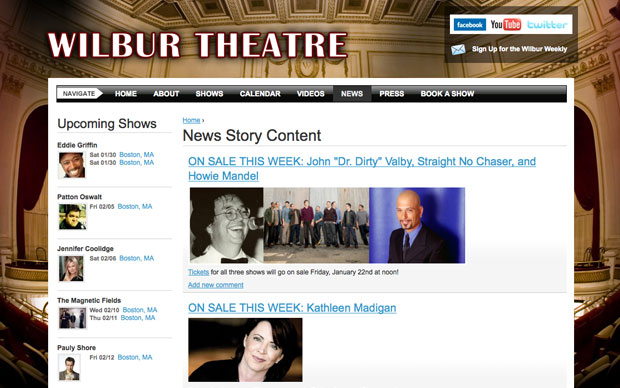 The Wilbur Theatre | News