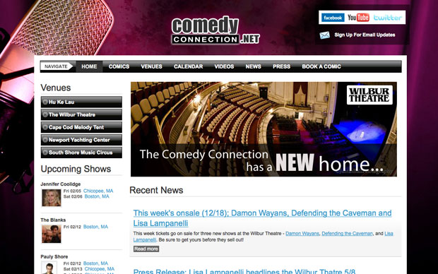 Comedy Connection Homepage