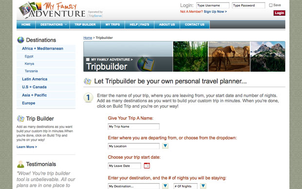 My Family Adventure | Tripbuilder